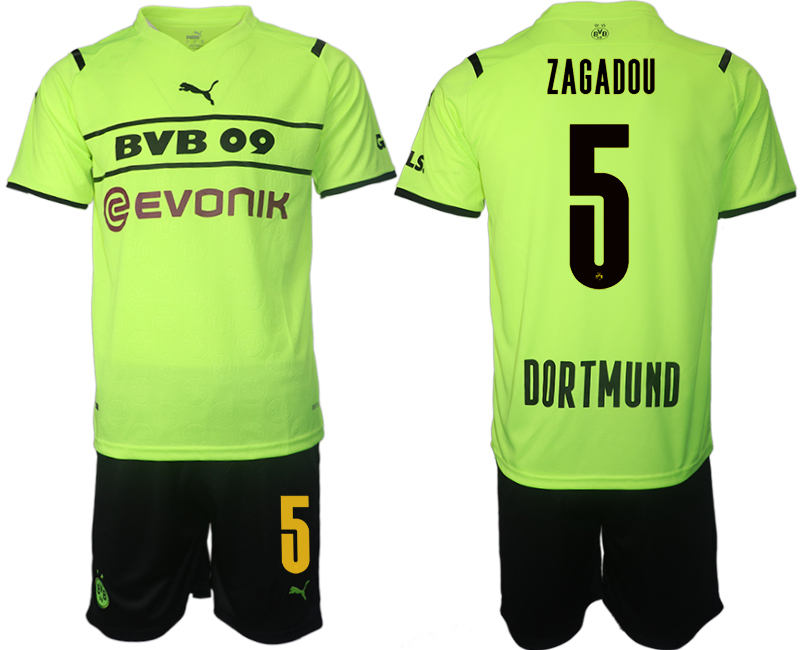 Men 2021-2022 Club Borussia Dortmund Cup green #5 Soccer Jersey->borussia dortmund jersey->Soccer Club Jersey